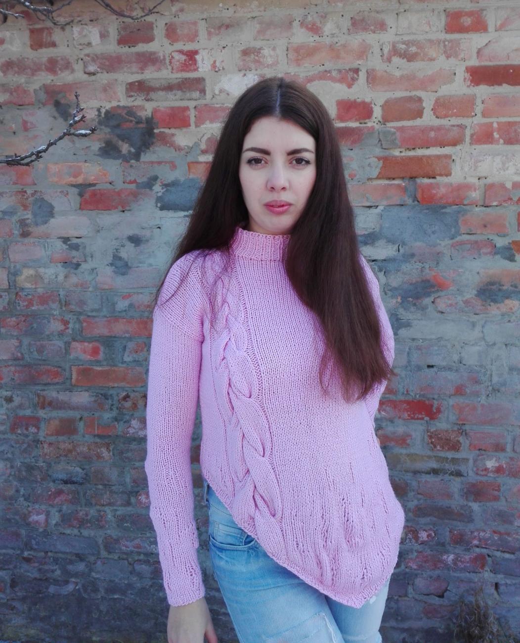 Авторський в'язаний светр Весняна пустощі - Майстер клас