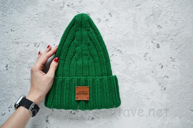 Шапка спицями гумкою 3 на 2 з красивою верхівкою МК